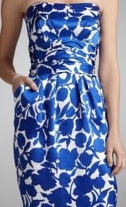 David's Bridal Short Charmeuse Strapless Dress